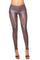 Sexy KouCla leggings with net-applications Grey